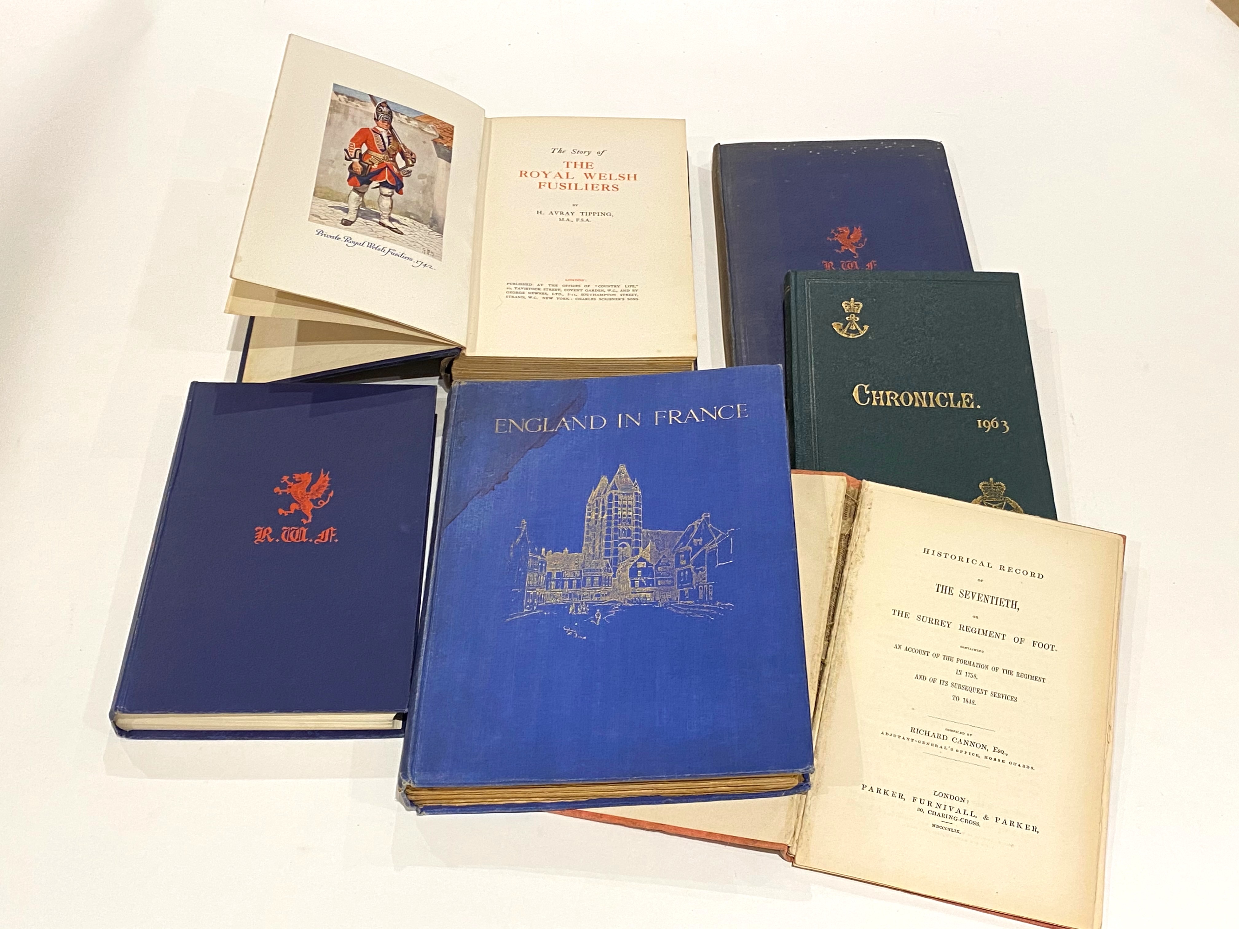 Selection of Military Book Titles Royal Welsh Fusiliers etc.