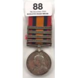 South African Constabulary, Boer War four clasp Queen’s South Africa Medal.