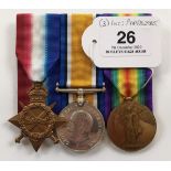 WW1 6th Dragoon Guards / Machine Gun Guards Casualty Group of Three Medals.