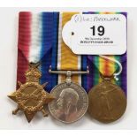 WW1 Durham Light Infantry Group of Three Medals.