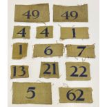 WW2 Home Guard Printed Unit Number Badges.