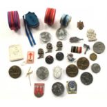 German Third Reich small quantity of Tinnies/Day Badges/ Fund Raising badges etc and some ribbons.