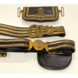 Royal Army Medical Corps Edwardian Officer’s RAMC Pouch Belt and Waist Belt circa 1901-10.