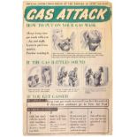 WW2 Home Front “GAS ATTACK” Poster.