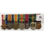 WW1 / WW2 Royal Field Artillery Officer’s Territorial Decoration Group of Seven Medals.