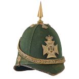 1st Nottinghamshire (Robin Hoods) Rifle Volunteer Corps Victorian green cloth helmet