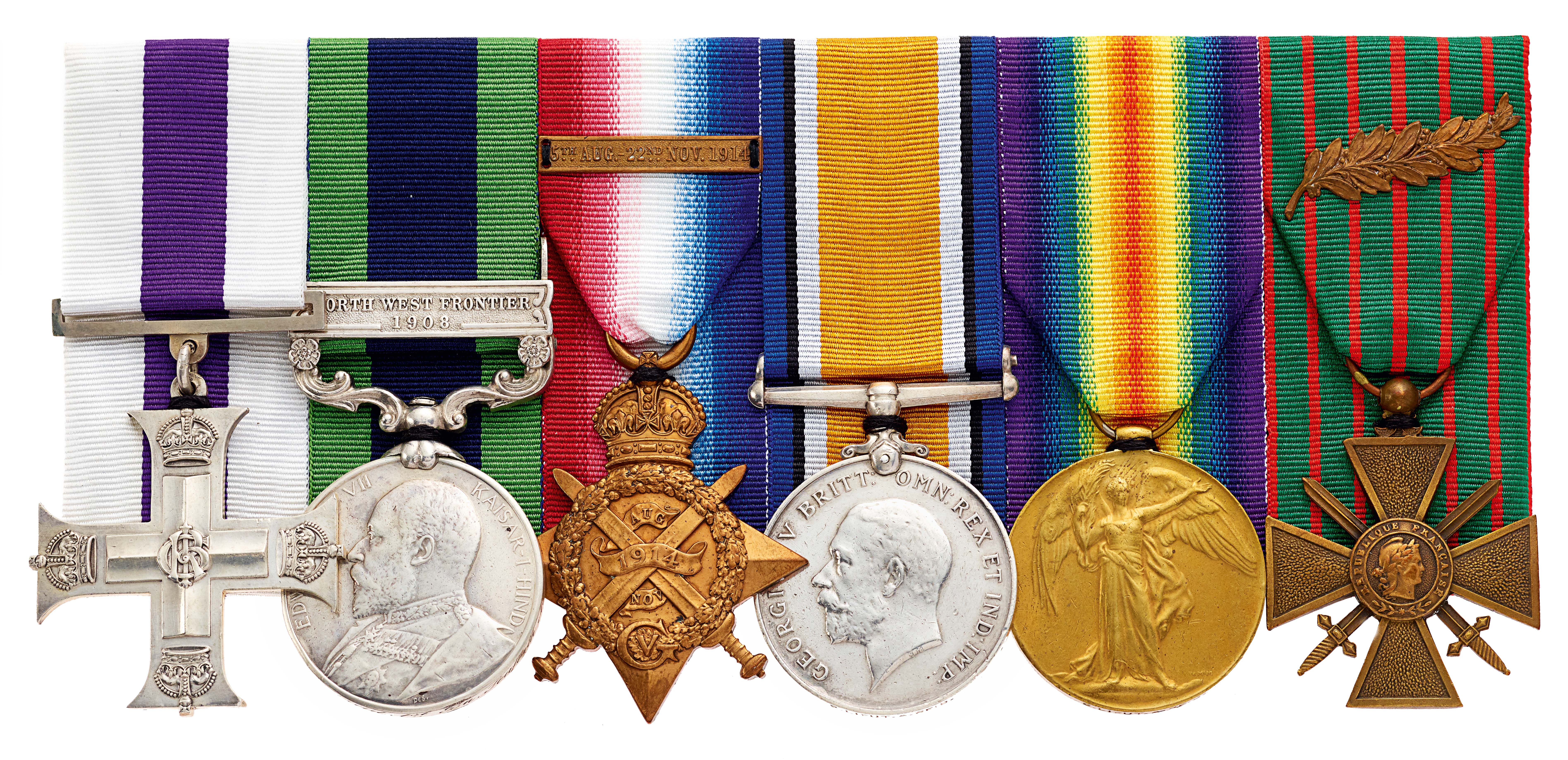 WW1 Cameronians Scottish Rifles Battle of Doiran Military Cross Group of Six Medals.