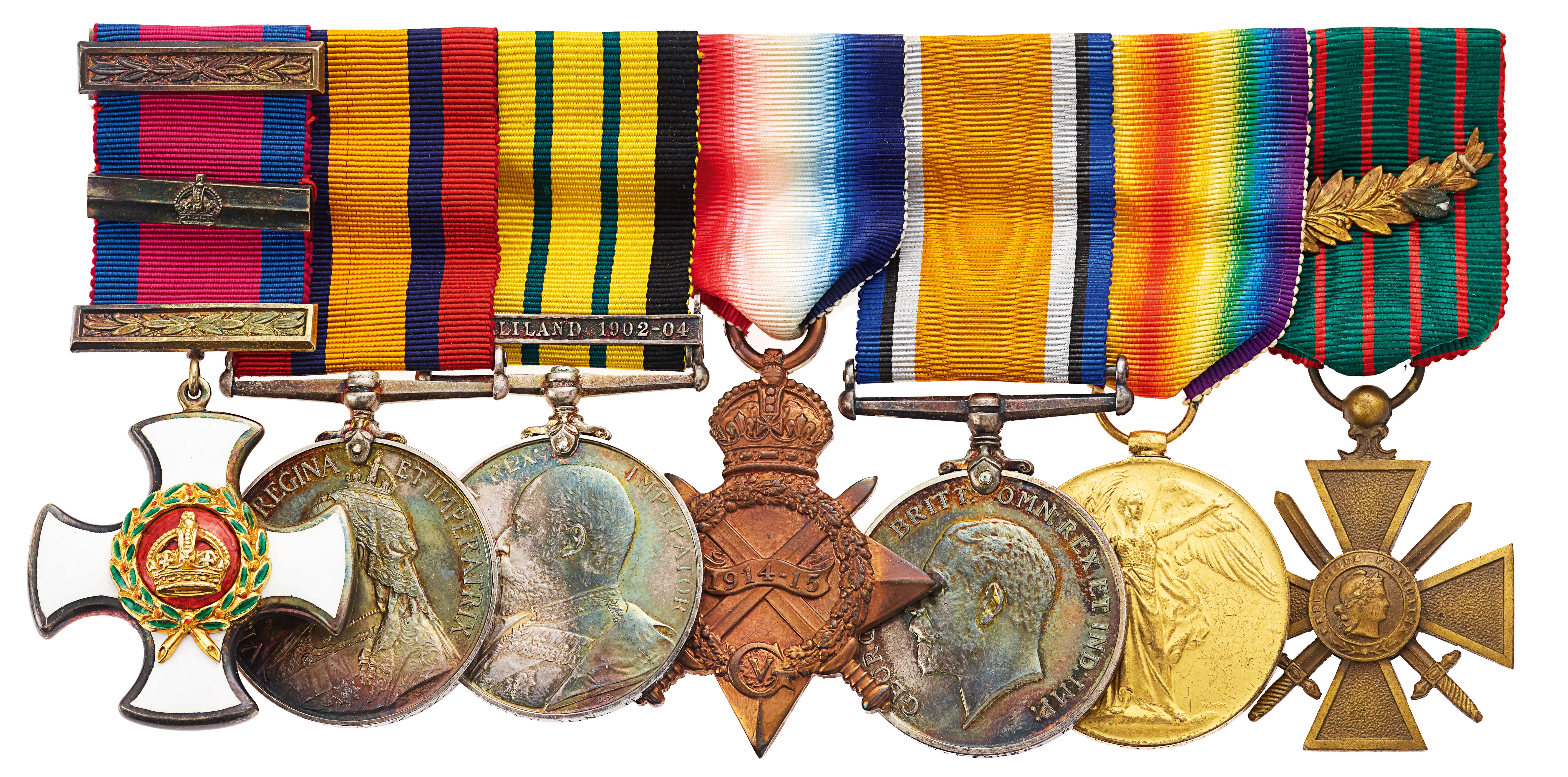 WW1 Royal Navy DSO & Bar Triple Gallantry Group of Seven Medals.