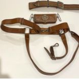 Burma Police Victorian Officer’s pouch, pouch belt and sword belt.