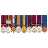 WW1 2nd BN Gordon Highlanders DCM, MSM Italian Al Valore Group of Nine Medals.