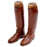 Pair of Officer’s Field Boots with Trees by Peal & Co. London.