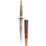 WW2 2nd pattern Fairbairn-Sykes Personalised Commando fighting knife.