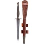 WW2 2nd pattern Fairbairn-Sykes “B2” Parkerised Commando fighting knife.