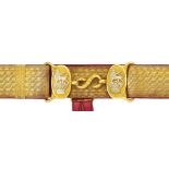 Royal Marine Artillery Victorian Officer’s full dress sword belt.