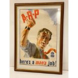 WW2 Home Front ARP Recruiting Poster.