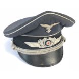 German Third Reich Luftwaffe Officer’s peaked cap.