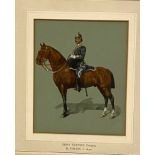 Victorian Watercolour of an Officer of the Army Service Corps in the Manner of Richard Simkin.