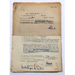 WW2 Original Documents for the Shooting Down of a Vickers Wellington RAF Bomber.