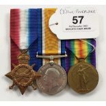WW1 York & Lancs Regiment Group of Three Medals.