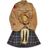 WW1 Canadian 16th Bn. CEF Canadian Scottish Attributed Uniform.