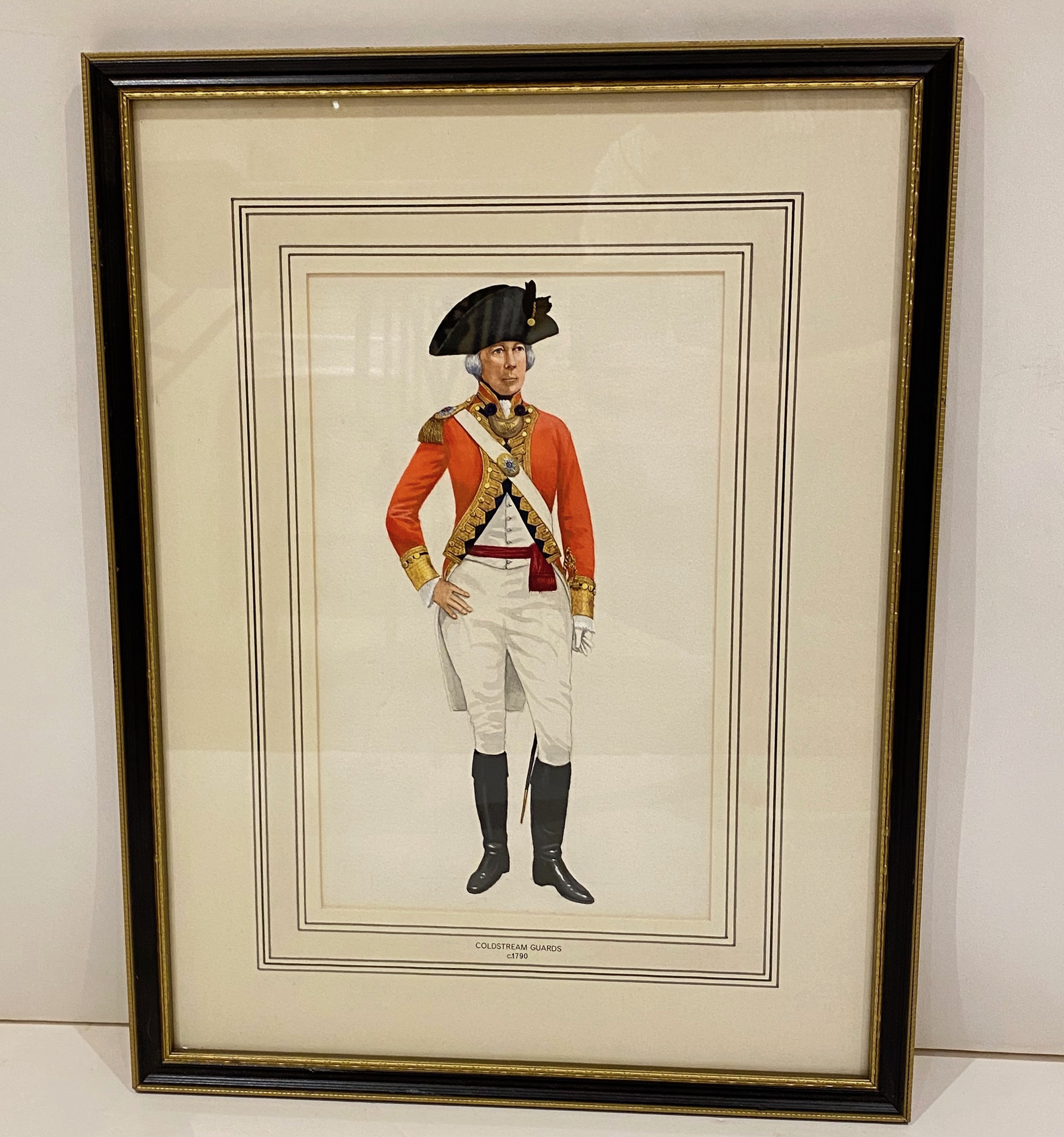 Coldstream Guards Original Watercolour Circa 1790.