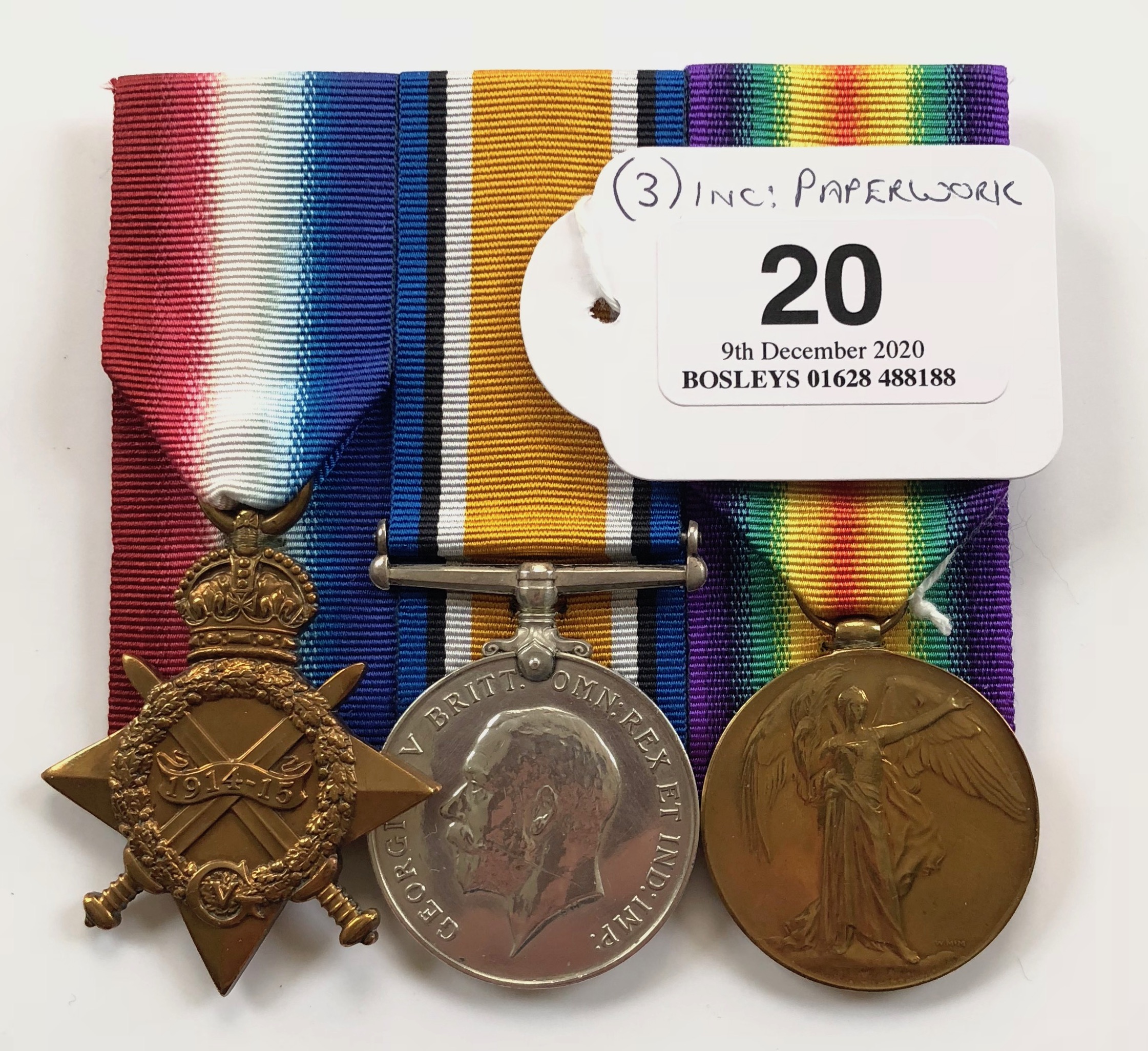 WW1 Durham Light Infantry / Yorkshire Regiment Group of Three Medals.