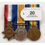 WW1 Durham Light Infantry / Yorkshire Regiment Group of Three Medals.
