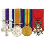 WW1 8th BN Royal Scots Fusiliers Military Cross Legion d’Honneur Group of Four Medals.