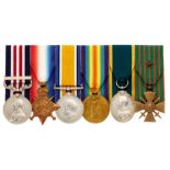 WW1 9th Bn Durham Light Infantry Triple Gallantry Military Medal & Bar, Croix de Guerre Group of Six