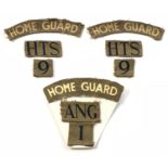 WW2 Home Guard Hertfordshire Bricket Wood Bn Cloth Badges.