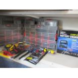 A tool case together with mixed tools to include pliers, a twelve piece tool and pouch set, a
