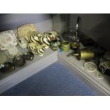 A Sadler part teaset, a Leonard Stockley jug and bowl set, mixed china, a camera, metalware, costume