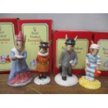 Four boxed Royal Doulton Bunnykins ornaments to include Sundial, Beefeater, Businessman and Mother