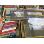 A quantity of mid 20th century travelling books, guides and maps, together with two W Heaton