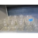 A quantity of glassware to include Georgian style rummers