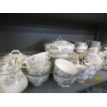 A Royal Albert silver maple dinner service