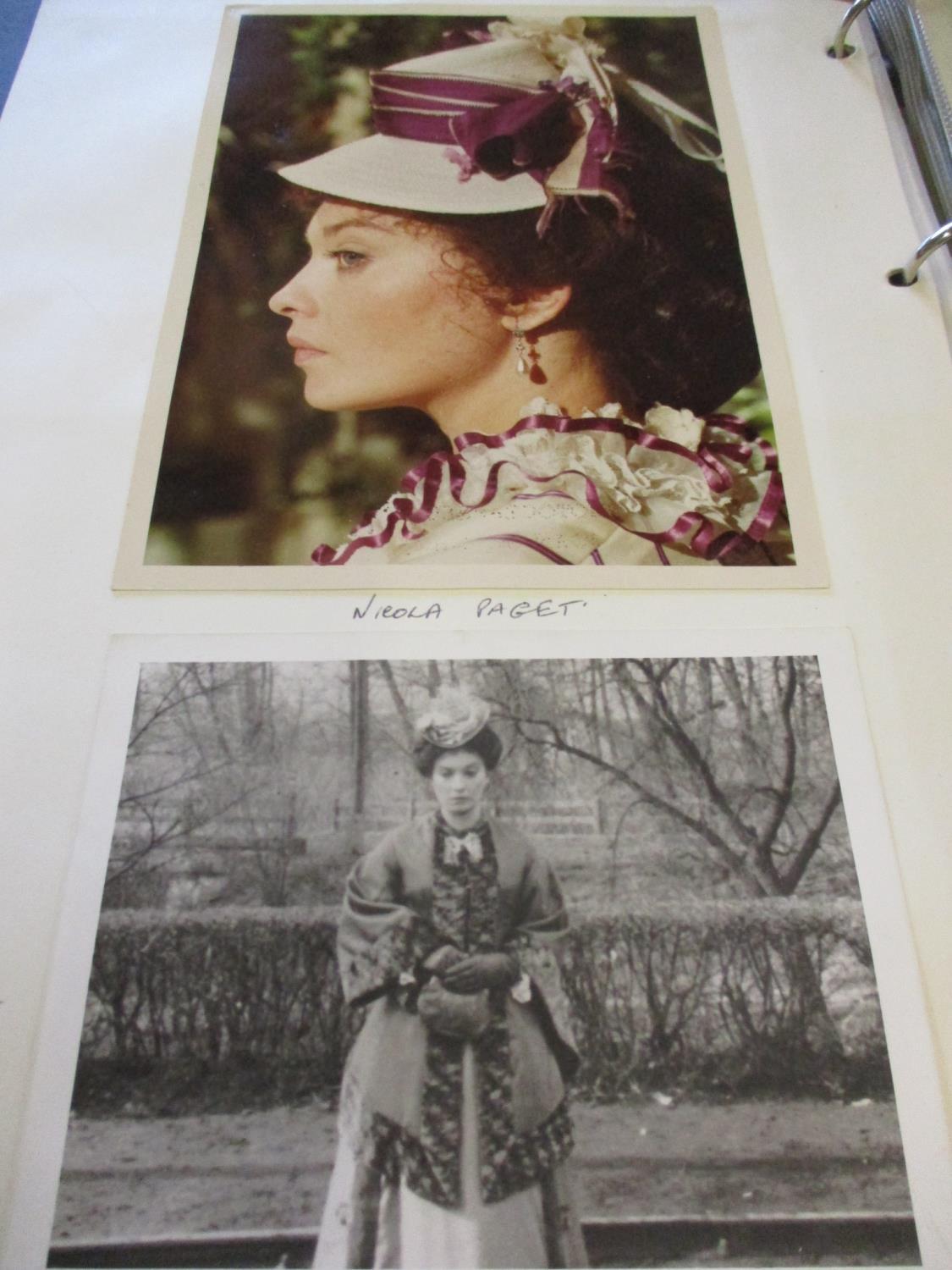 Film related ephemera and 'on set' photographs to include Nicola Paget in 'About to Commit Suicide