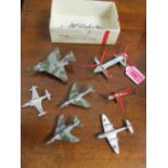 A small quantity of miniature Dinky and Meccano aircraft to include a Bristol 173 Location:RAB