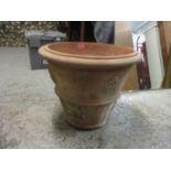 A modern terracotta planter