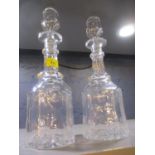 A pair of good quality decanters