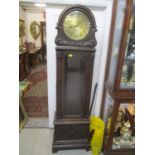 An early 20th century oak cased longcase clock 74 1/2"h