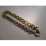 A 9ct gold bracelet with round links 10.1g