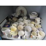 A selection of commemorative china