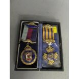 Two silver gilt and enamelled Masonic medals Location: CAB