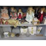 Modern collectable porcelain headed dolls, a collection of Wedgwood and Royal Doulton collectors