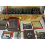 Magic Lantern slides and glass plates to include interior scenes, paintings of fishing villages