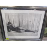 Mark Clark framed limited edition print depicting a nude 15 1/2" x 12"
