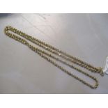 A yellow metal necklace with round links 7.7g