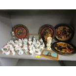 A mixed lot of ceramics to include Bretty wall plaques, crested china including Goss, and a silver