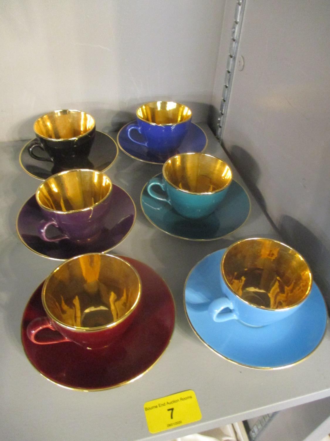 A vintage Copenhagen Confetti six-setting part coffee set